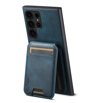 For Samsung Galaxy S24+ 5G Suteni H02 Leather Wallet Stand Back Phone Case(Blue) - Galaxy S24+ 5G Cases by Suteni | Online Shopping UK | buy2fix