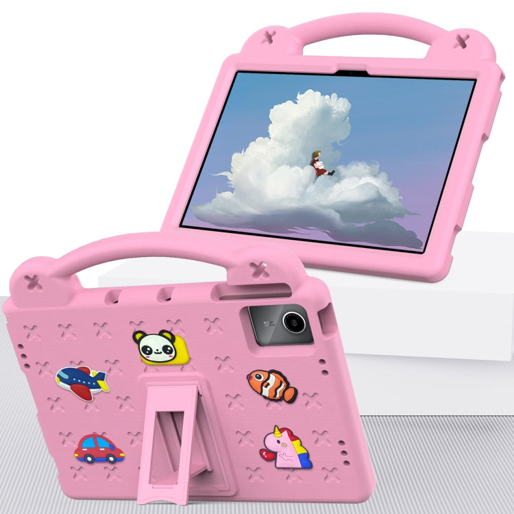 For Lenovo Tab M11 / Xiaoxin Pad 2024 Handle Kickstand Children EVA Shockproof Tablet Case(Pink) - Lenovo by buy2fix | Online Shopping UK | buy2fix