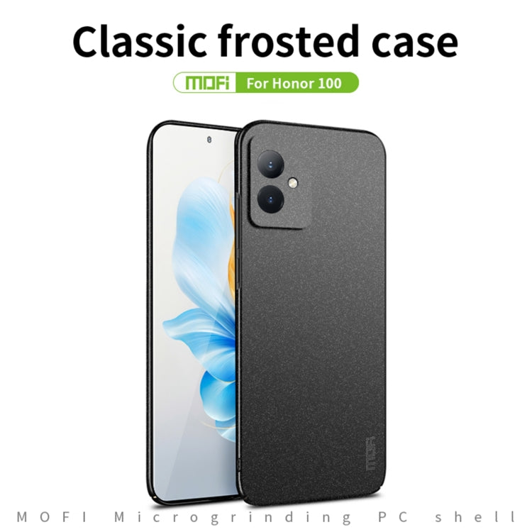 For Honor 100 MOFI Fandun Series Frosted PC Ultra-thin All-inclusive Phone Case(Green) - Honor Cases by MOFI | Online Shopping UK | buy2fix