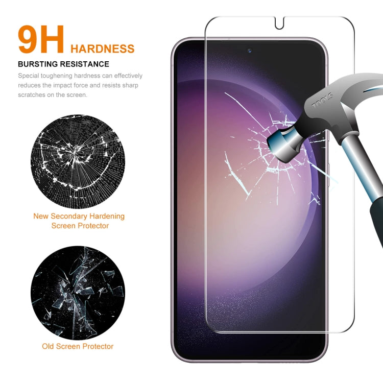 For Samsung Galaxy S24+ 5G 2pcs ENKAY 0.18mm High Aluminum-silicon Tempered Glass Film, Support Ultrasonic Fingerprint Unclock - Galaxy S24+ 5G Tempered Glass by ENKAY | Online Shopping UK | buy2fix