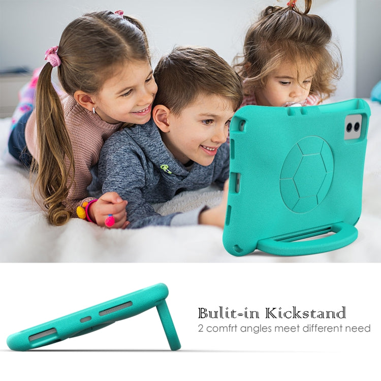 For Samsung Galaxy S9 11 X710 2023 Handle Football Shaped EVA Shockproof Tablet Case(Mint  Green) - Galaxy Tab S9 Cases by buy2fix | Online Shopping UK | buy2fix