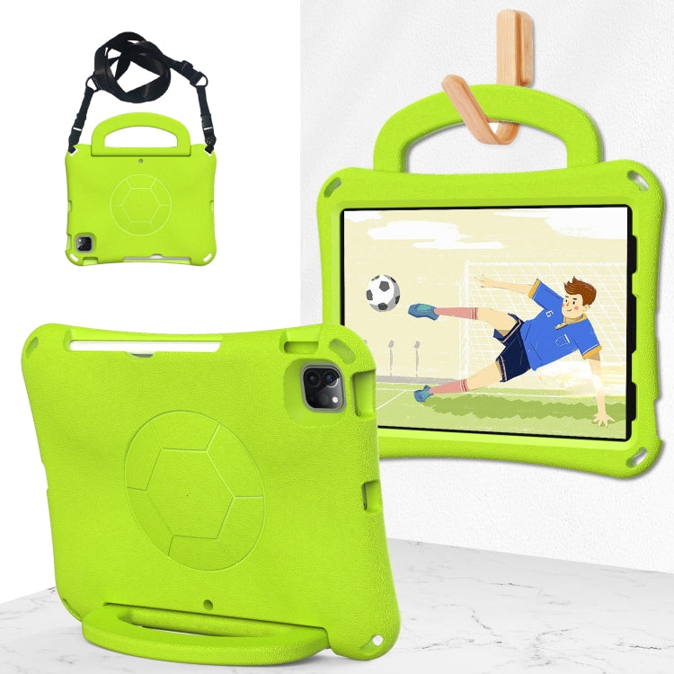 For iPad Air 11 2024 Handle Football Shaped EVA Shockproof Tablet Case(Grass Green) - iPad Air 11 2024 Cases by buy2fix | Online Shopping UK | buy2fix