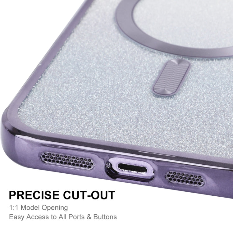 For iPhone 15 Pro Max ENKAY Hat-Prince Magnetic Glitter Plated Shockproof Phone Case with Lens Film(Green) - iPhone 15 Pro Max Cases by ENKAY | Online Shopping UK | buy2fix