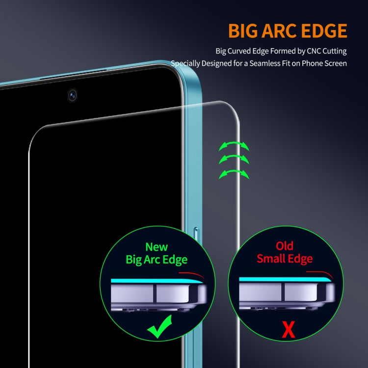 For Asus ROG Phone 8 2pcs ENKAY 9H Big Arc Edge High Aluminum-silicon Tempered Glass Film - ASUS Tempered Glass by ENKAY | Online Shopping UK | buy2fix