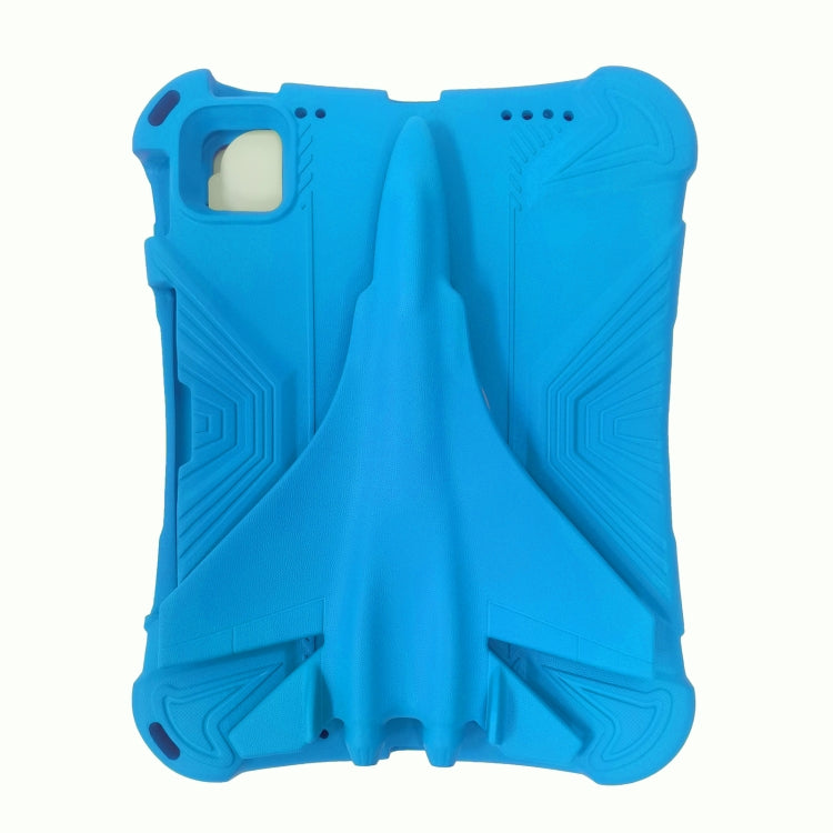 For iPad Pro 11 2024 360 Rotation Aircraft Holder EVA Shockproof Tablet Case(Blue) - iPad Pro 11 2024 Cases by buy2fix | Online Shopping UK | buy2fix