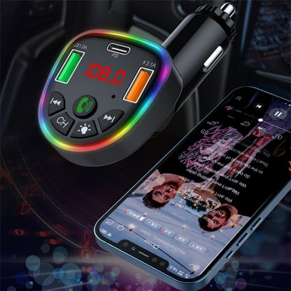 P25 Phone Dual USB Cigarette Lighter Charger Bluetooth Hands-Free Car Player - Car Charger by buy2fix | Online Shopping UK | buy2fix