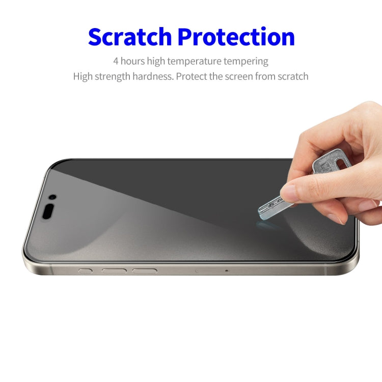 For iPhone 15 Pro ENKAY Easy Install Anti-peeping Privacy Full Screen Tempered Glass Film - iPhone 15 Pro Tempered Glass by ENKAY | Online Shopping UK | buy2fix