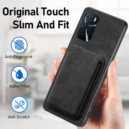 For OPPO Reno9 Pro+ 5G Retro Leather Card Bag Magnetic Phone Case(Black) - OPPO Cases by buy2fix | Online Shopping UK | buy2fix