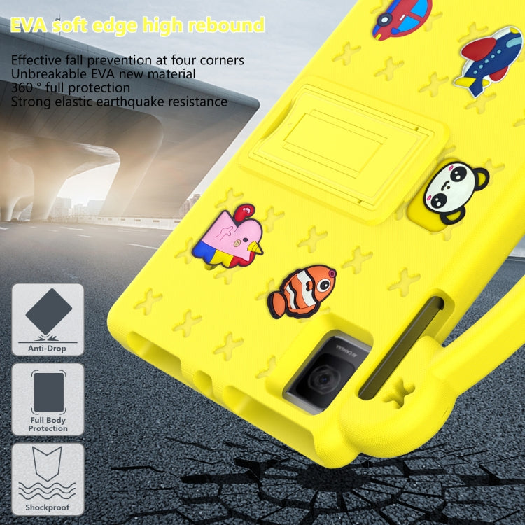 For Blackview Oscal Pad 15 2023 10.36/Tab 11 Handle Kickstand Children EVA Shockproof Tablet Case(Yellow) - Others by buy2fix | Online Shopping UK | buy2fix