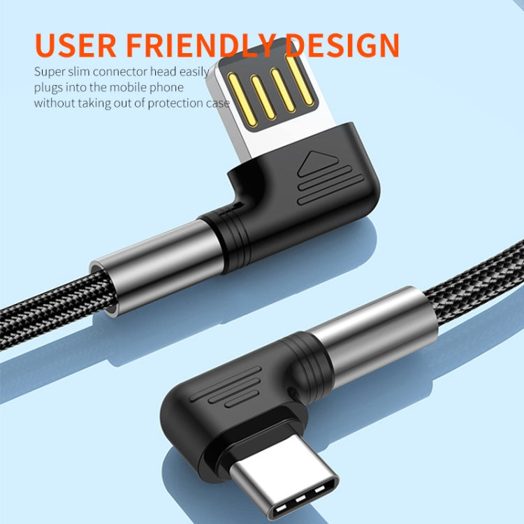 ENKAY 3A Elbow Reversible USB to Elbow Type-C Fast Charging Data Cable, Length:1m - USB-C & Type-C Cable by ENKAY | Online Shopping UK | buy2fix