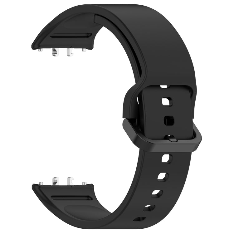 For Samsung Galaxy Fit 3 Solid Color Colorful Buckle Silicone Watch Band(Black) - Watch Bands by buy2fix | Online Shopping UK | buy2fix