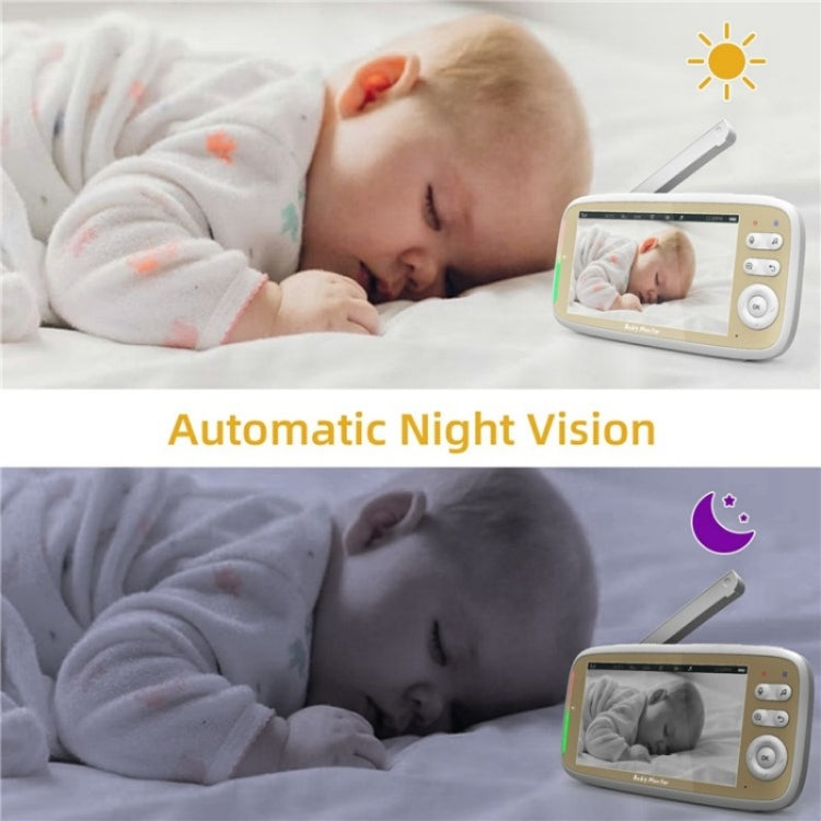 VB803 Built-in Lullabies PTZ Rotation HD Baby Security Camera 5-inch Baby Monitor(EU Plug) - Baby Monitor by buy2fix | Online Shopping UK | buy2fix