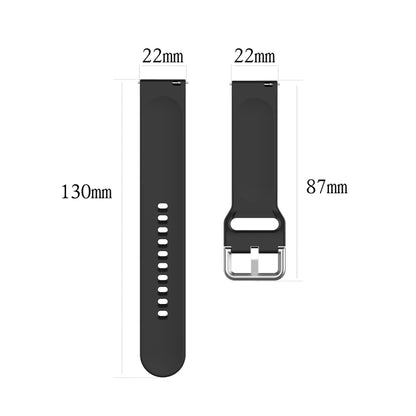 For Xiaomi Watch 2 Solid Color Metal Silver Buckle Silicone Watch Band, Size: L(White) - Watch Bands by buy2fix | Online Shopping UK | buy2fix