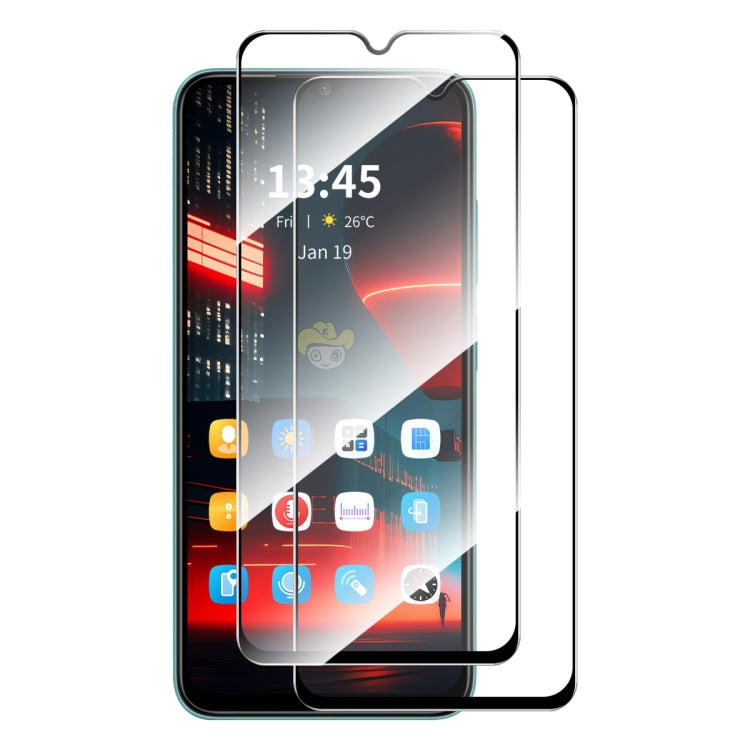 For Tecno Spark Go 2023 2pcs ENKAY Full Glue High Aluminum-silicon Tempered Glass Film - Tecno Tempered Glass by ENKAY | Online Shopping UK | buy2fix