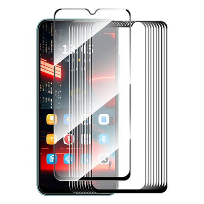 For Tecno Spark 9 10pcs ENKAY Full Glue High Aluminum-silicon Tempered Glass Film - Tecno Tempered Glass by ENKAY | Online Shopping UK | buy2fix