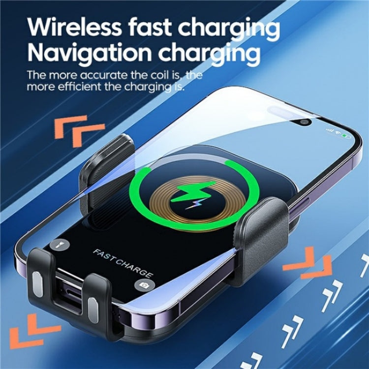 X12 Car Air Vent Touch Sensing Wireless Phone Charger Holder(Black) - Wireless Charging Pads by buy2fix | Online Shopping UK | buy2fix