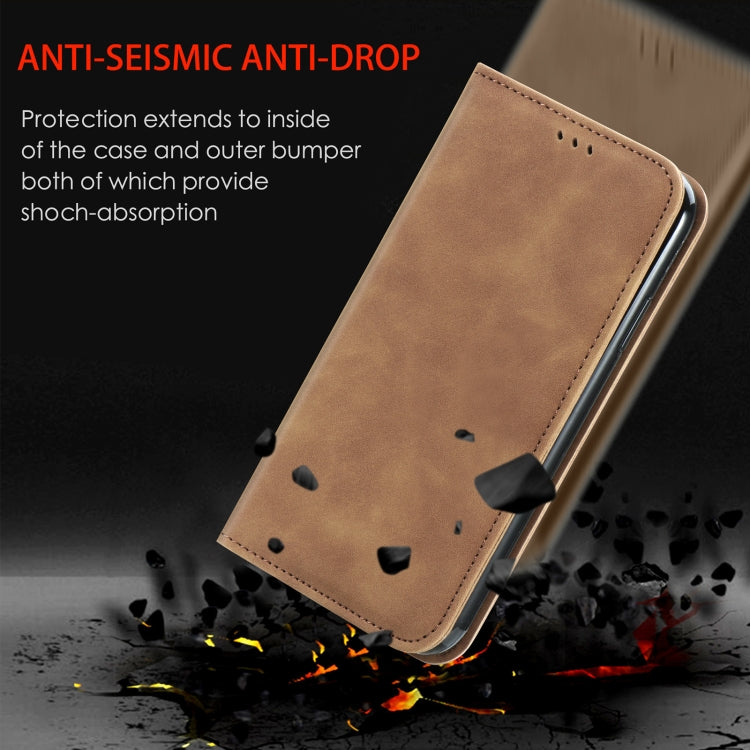 For Google Pixel 9 Retro Skin Feel Magnetic Flip Leather Phone Case(Brown) - Google Cases by buy2fix | Online Shopping UK | buy2fix