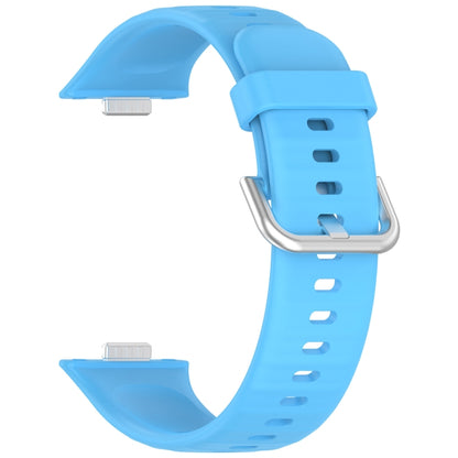 For Huawei Watch Fit3 Silver Buckle Silicone Sports Watch Band(Sky Blue) - Watch Bands by buy2fix | Online Shopping UK | buy2fix