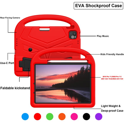 For iPad Air 11 2024 Sparrow Style Shockproof Kickstand EVA Tablet Case(Red) - iPad Air 11 2024 Cases by buy2fix | Online Shopping UK | buy2fix