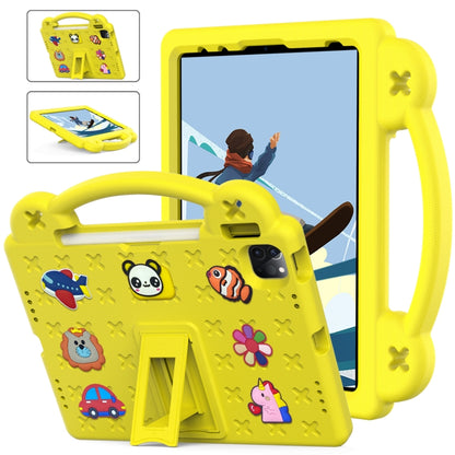 For  iPad Pro 11 2024 Handle Kickstand Children EVA Shockproof Tablet Case(Yellow) - iPad Pro 11 2024 Cases by buy2fix | Online Shopping UK | buy2fix