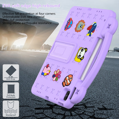 For iPad Air 13 2025 / 2024 Handle Kickstand Children EVA Shockproof Tablet Case(Light Purple) - iPad Air 13 2025 / 2024 Cases by buy2fix | Online Shopping UK | buy2fix