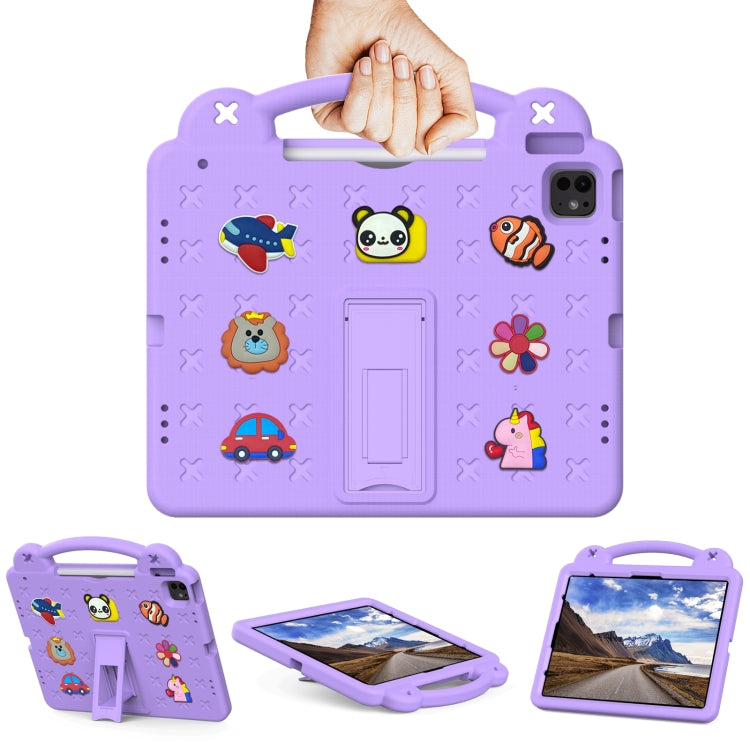 For iPad Air 13 2025 / 2024 Handle Kickstand Children EVA Shockproof Tablet Case(Light Purple) - iPad Air 13 2025 / 2024 Cases by buy2fix | Online Shopping UK | buy2fix