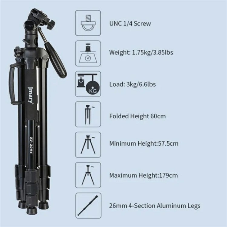 JMARY KP-2294 Detachable 179cm 4-section Adjustable Monopod Panoramic Photography Tripod - Tripods by Jmary | Online Shopping UK | buy2fix