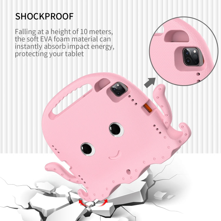 For iPad Air 11 2025 / 2024 Octopus Style EVA Hybrid PC Shockproof Tablet Case with Strap(Pink) - iPad Air 11 2025 / 2024 Cases by buy2fix | Online Shopping UK | buy2fix