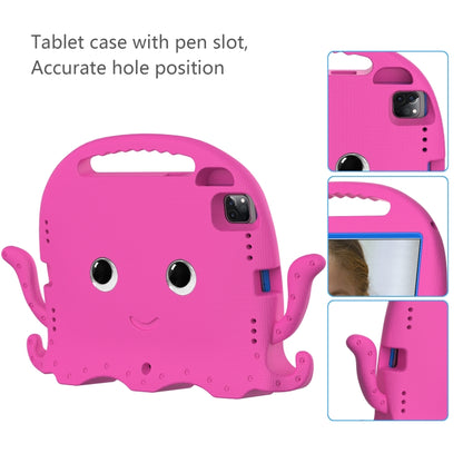 For iPad Pro 11 2024 Octopus Style EVA Hybrid PC Shockproof Tablet Case with Strap(Rose Red) - iPad Pro 11 2024 Cases by buy2fix | Online Shopping UK | buy2fix