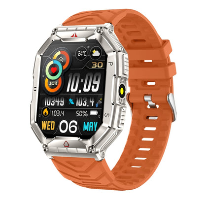 KR82 2.1 inch Color Screen Smart Watch, Support Bluetooth Call / Health Monitoring(Orange) - Smart Wristbands by buy2fix | Online Shopping UK | buy2fix