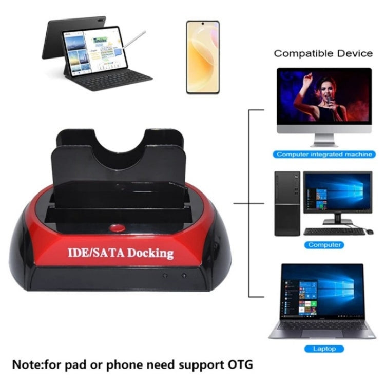 575D USB Hard Disk Holder Laptop Mobile Hard Disk Box 2.5 / 3.5inch SATA IDE HDD Base, Plug:EU Plug - HDD Enclosure by buy2fix | Online Shopping UK | buy2fix