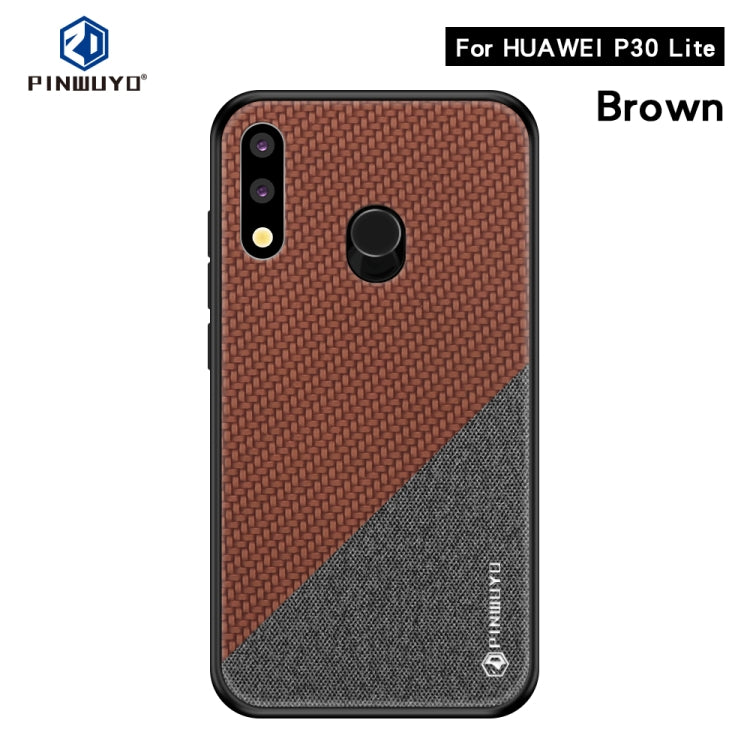 PINWUYO Honors Series Shockproof PC + TPU Protective Case for Huawei P30 Lite / Nova 4e(Brown) - Huawei Cases by PINWUYO | Online Shopping UK | buy2fix