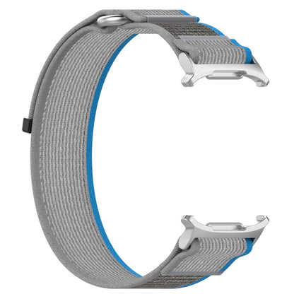 For Samsung Galaxy Watch Ultra 47mm Hook and Loop Fastener Loop Nylon Watch Band(Blue+Gray) - Watch Bands by buy2fix | Online Shopping UK | buy2fix