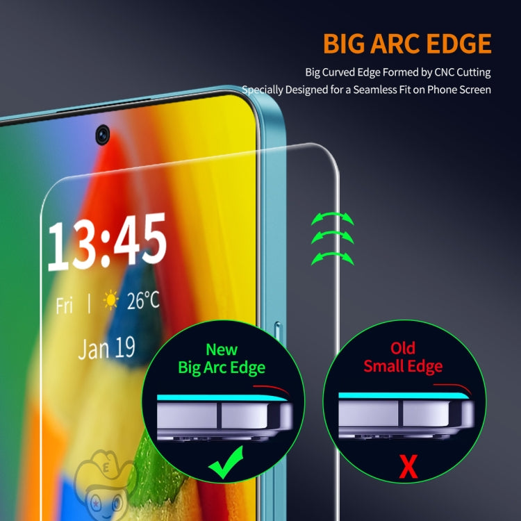 For Motorola Moto G15 5pcs ENKAY 9H Big Arc Edge High Aluminum-silicon Tempered Glass Film - Motorola Tempered Glass by ENKAY | Online Shopping UK | buy2fix