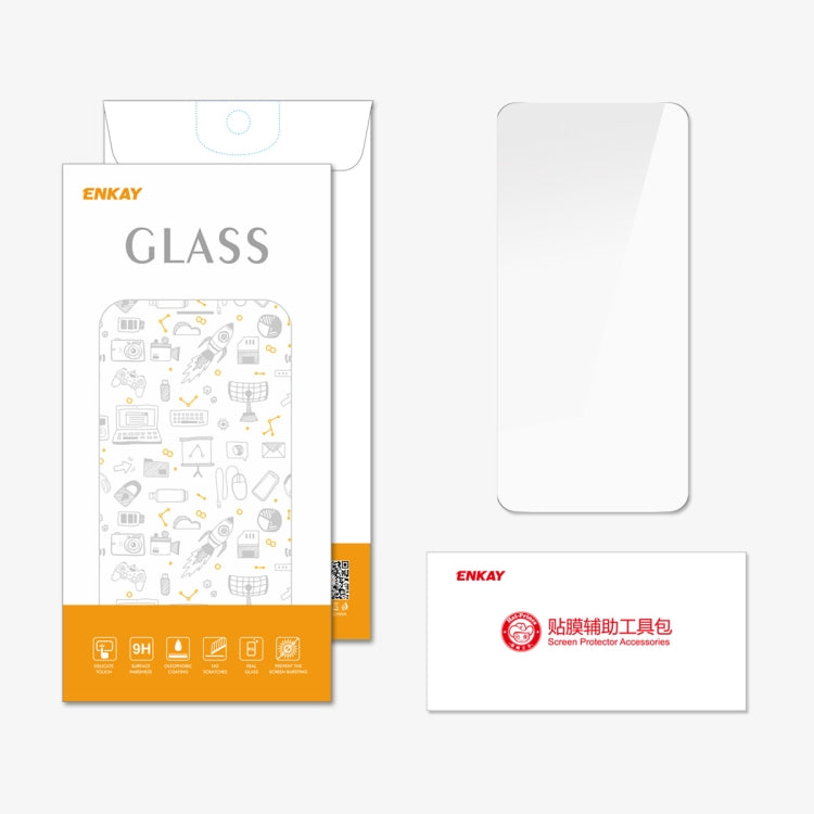 For OnePlus 9RT 5G ENKAY 9H Big Arc Edge High Aluminum-silicon Tempered Glass Film - OnePlus Tempered Glass by ENKAY | Online Shopping UK | buy2fix