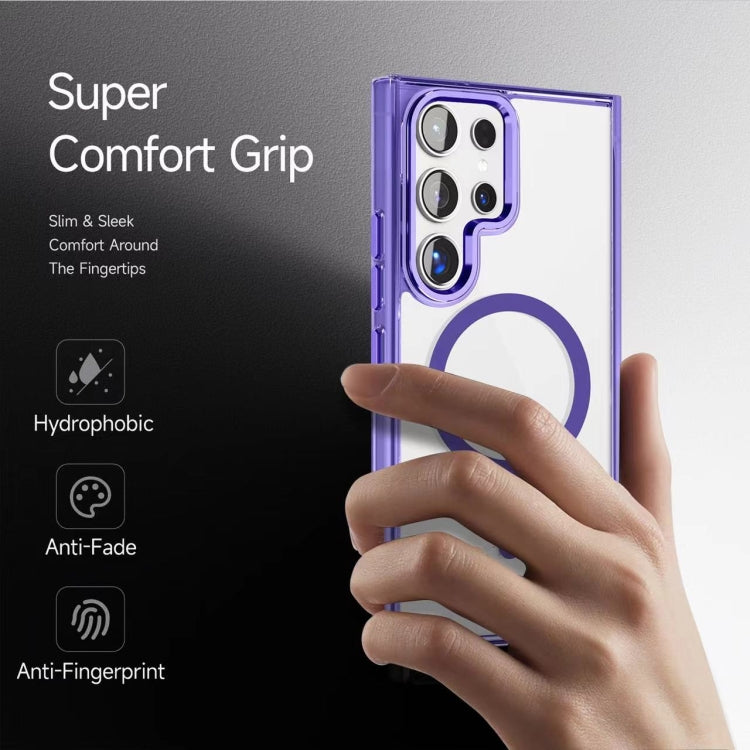 For Samsung Galaxy A16 5G Ice Color Magnetic Series TPU Hybrid Acrylic Magsafe Phone Case(Purple) - Galaxy Phone Cases by buy2fix | Online Shopping UK | buy2fix