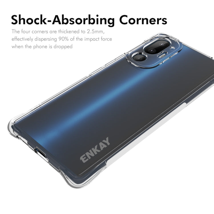 For HTC U24 Pro ENKAY Hat-Prince Transparent TPU Shockproof Phone Case - More Brand by ENKAY | Online Shopping UK | buy2fix