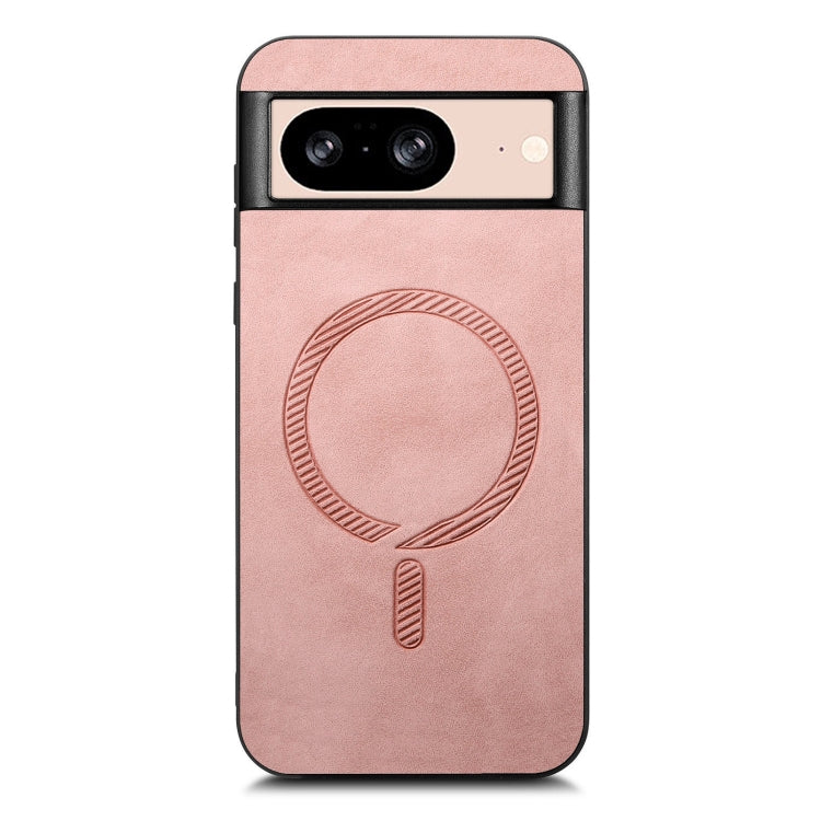 For Google Pixel 9 / 9 Pro Retro Magsafe Magnetic PU Back Cover Phone Case(Pink) - Google Cases by buy2fix | Online Shopping UK | buy2fix