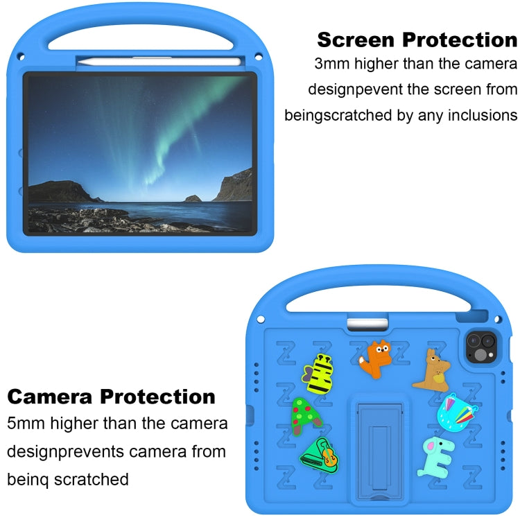 For iPad Air 11 2024 Cartoon Sparrow EVA Shockproof Tablet Case(Blue) - iPad Air 11 2024 Cases by buy2fix | Online Shopping UK | buy2fix