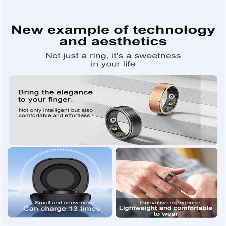 R03 SIZE 10 Smart Ring, Support Heart Rate / Blood Oxygen / Sleep / Multiple Sports Modes(Black) - Smart Rings / Smart Telephones by buy2fix | Online Shopping UK | buy2fix