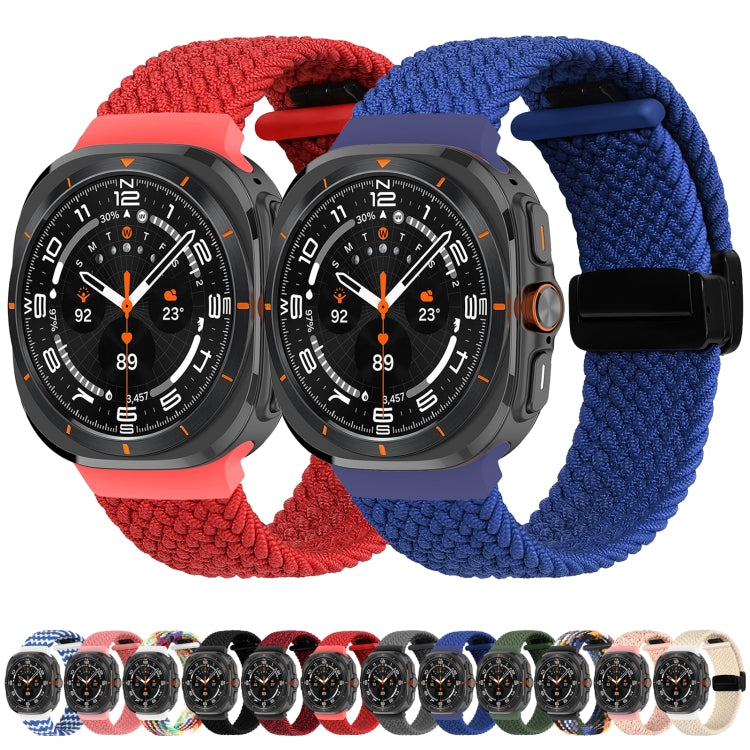 For Samsung Galaxy Watch Ultra 47mm Fold Magnetic Buckle Braided Watch Band(Rainbow) - Watch Bands by buy2fix | Online Shopping UK | buy2fix