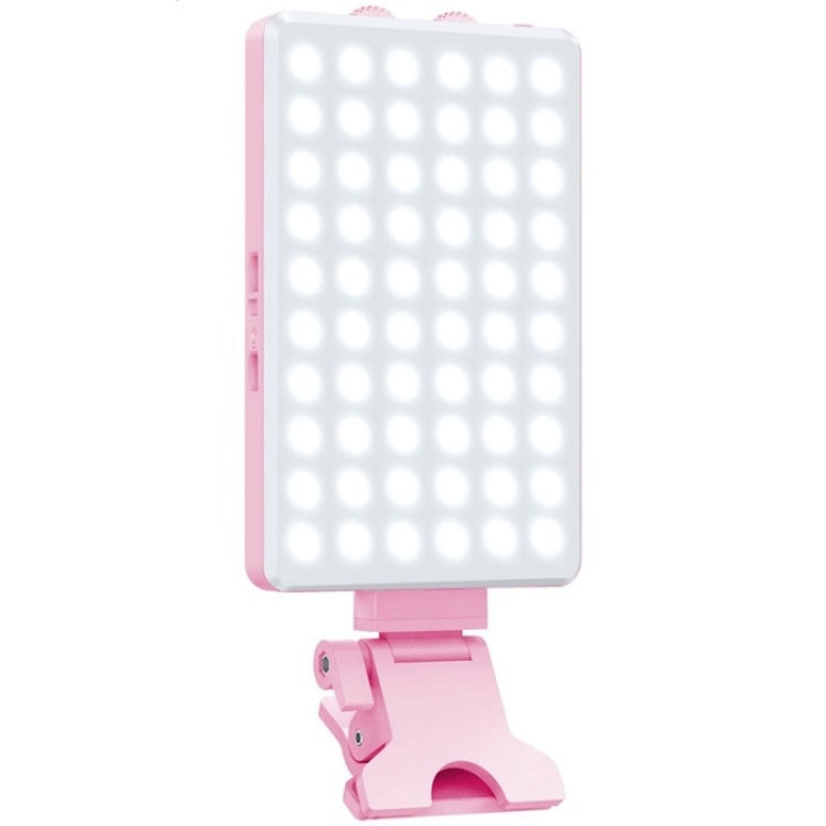 V12A Phone Laptop Video Conference Fill Lamp Portable Selfie Live Streaming LED Fill Light(Pink) - Selfie Light by buy2fix | Online Shopping UK | buy2fix