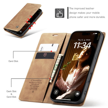 For iPhone 16 Plus CaseMe 013 Multifunctional Horizontal Flip Leather Phone Case(Coffee) - iPhone 16 Plus Cases by CaseMe | Online Shopping UK | buy2fix