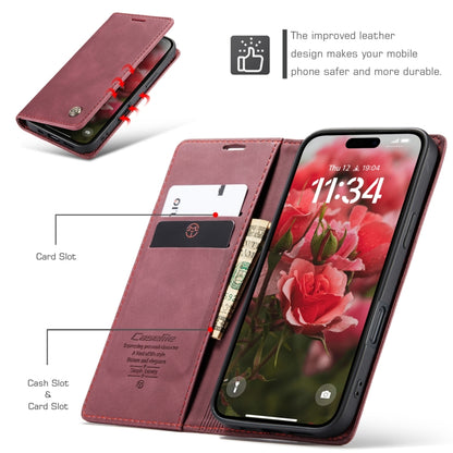 For iPhone 16 CaseMe 013 Multifunctional Horizontal Flip Leather Phone Case(Red) - iPhone 16 Cases by CaseMe | Online Shopping UK | buy2fix