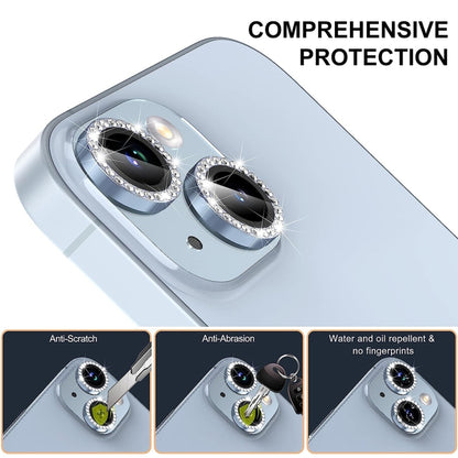 For iPhone 16 / 16 Plus ENKAY AR Anti-reflection Individual Diamond Ring Camera Lens Glass Full Film(Golden) - iPhone 16 Plus Tempered Glass by ENKAY | Online Shopping UK | buy2fix