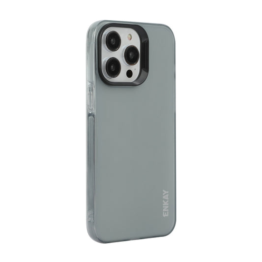 For iPhone 16 Pro Max ENKAY Hat-Prince Translucent Matte TPU Soft Phone Case(Grey) - iPhone 16 Pro Max Cases by ENKAY | Online Shopping UK | buy2fix