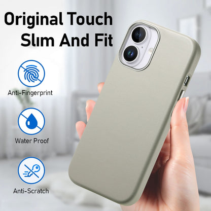 For iPhone 16 Electroplated Metal Button Shockproof Phone Case(White) - iPhone 16 Cases by buy2fix | Online Shopping UK | buy2fix