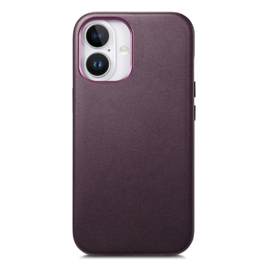 For iPhone 16 Electroplated Metal Button Shockproof Phone Case(Purple) - iPhone 16 Cases by buy2fix | Online Shopping UK | buy2fix