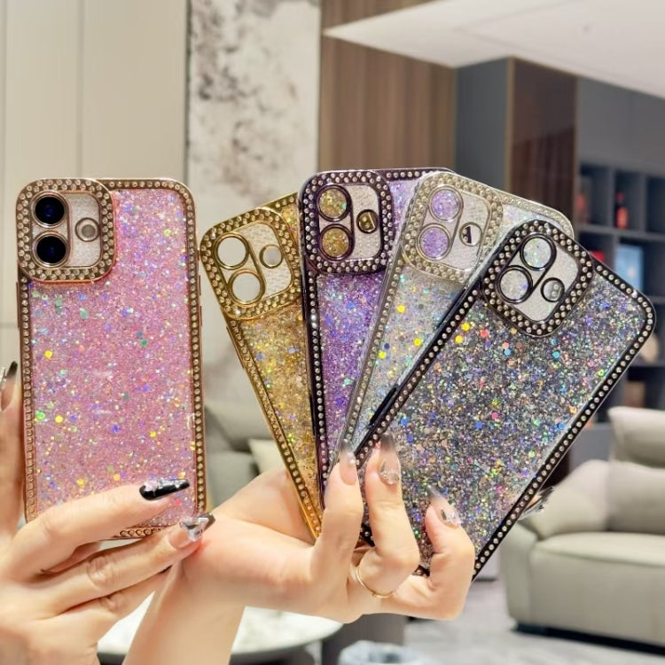 For iPhone 16 Plus Diamond Glitter Sequins TPU Phone Case(Pink) - iPhone 16 Plus Cases by buy2fix | Online Shopping UK | buy2fix