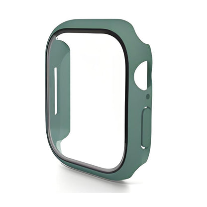 For Apple Watch Series 10 42mm ENKAY Hat-Prince PC Tempered Glass Film Integrated Watch Case(Dark Green) - Watch Cases by ENKAY | Online Shopping UK | buy2fix